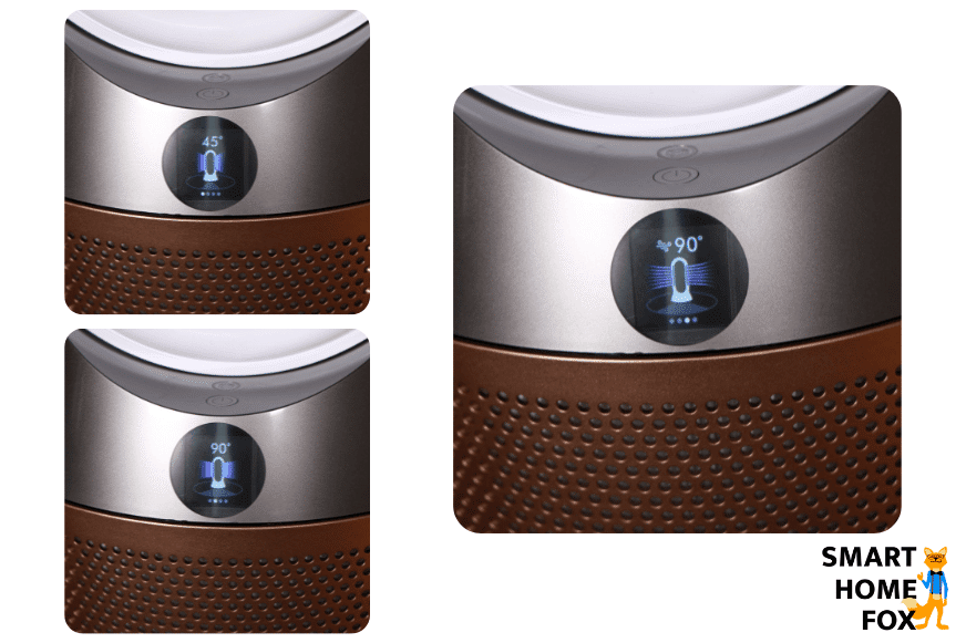 Der Brisemodus wird auf dem Display vom Dyson Purifier Humidify+Cool Formaldehyde PH04 angezeigt